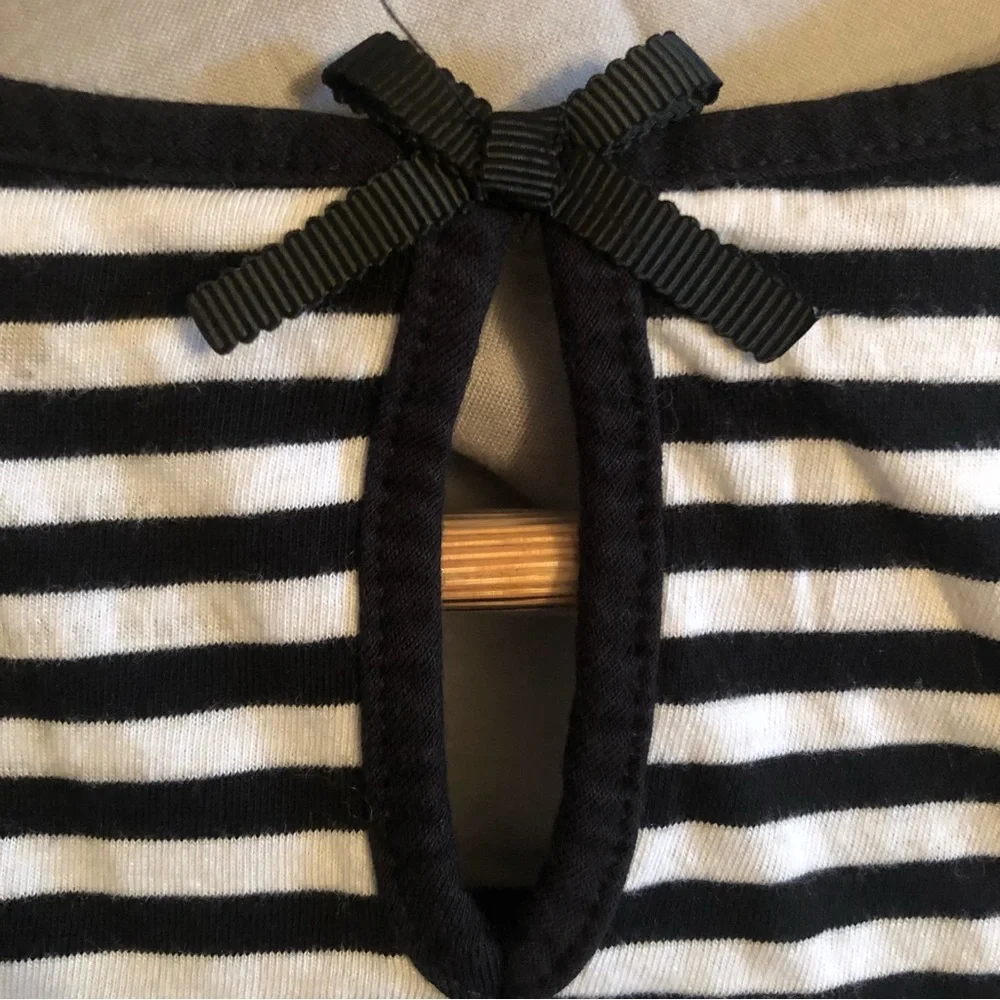 Kate Spade Striped Bell Cuff Soft Cotton Nightgown Sleep Shirt Dress Size Small